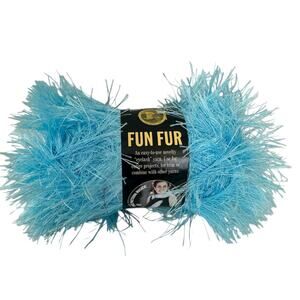 Lion Brand Fun Fur Color 105 Light Blue 64 Yards
